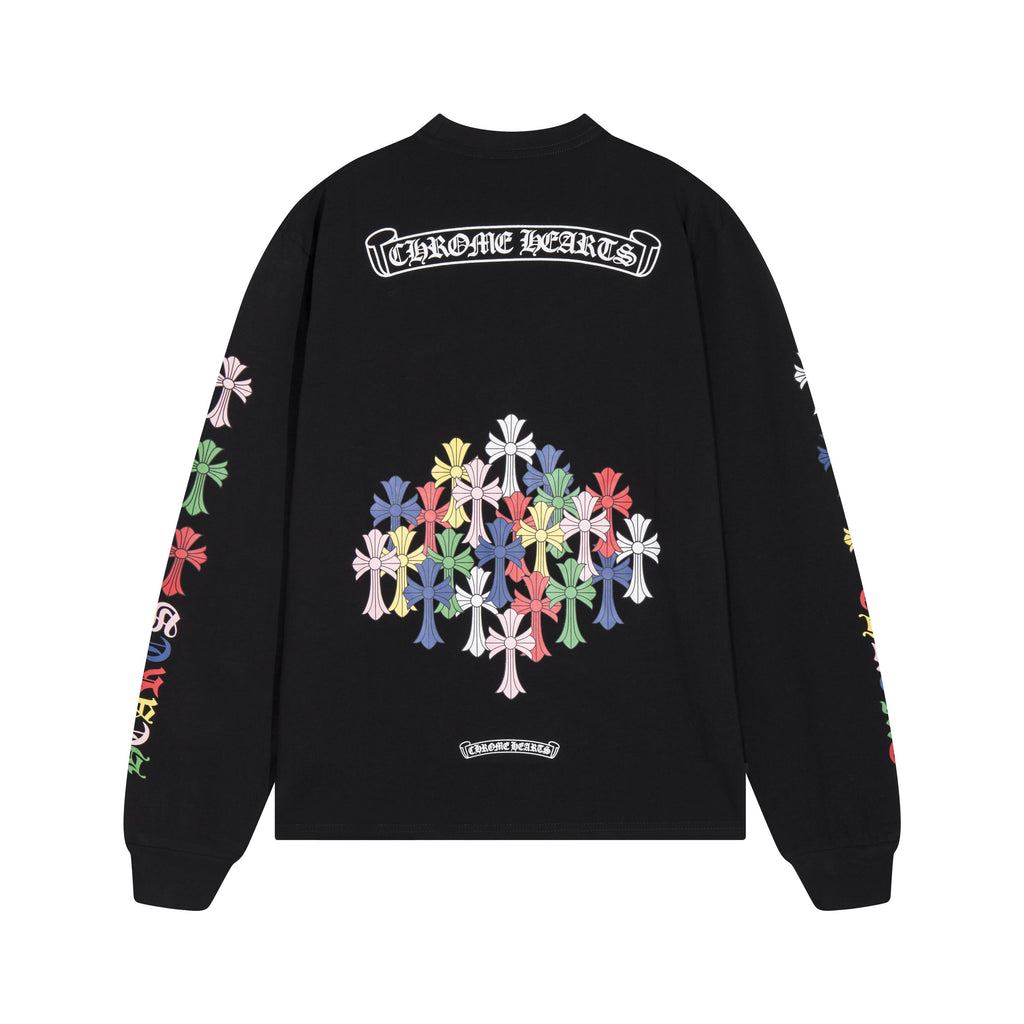 CHROME-HEARTS Men's Long-Sleeve T-shirt Sweatshirt K8015