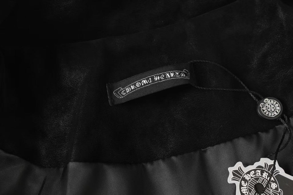 Chrome-Hearts Horseshoe Cross Jacket - Black Street Embroidered Coat 8800