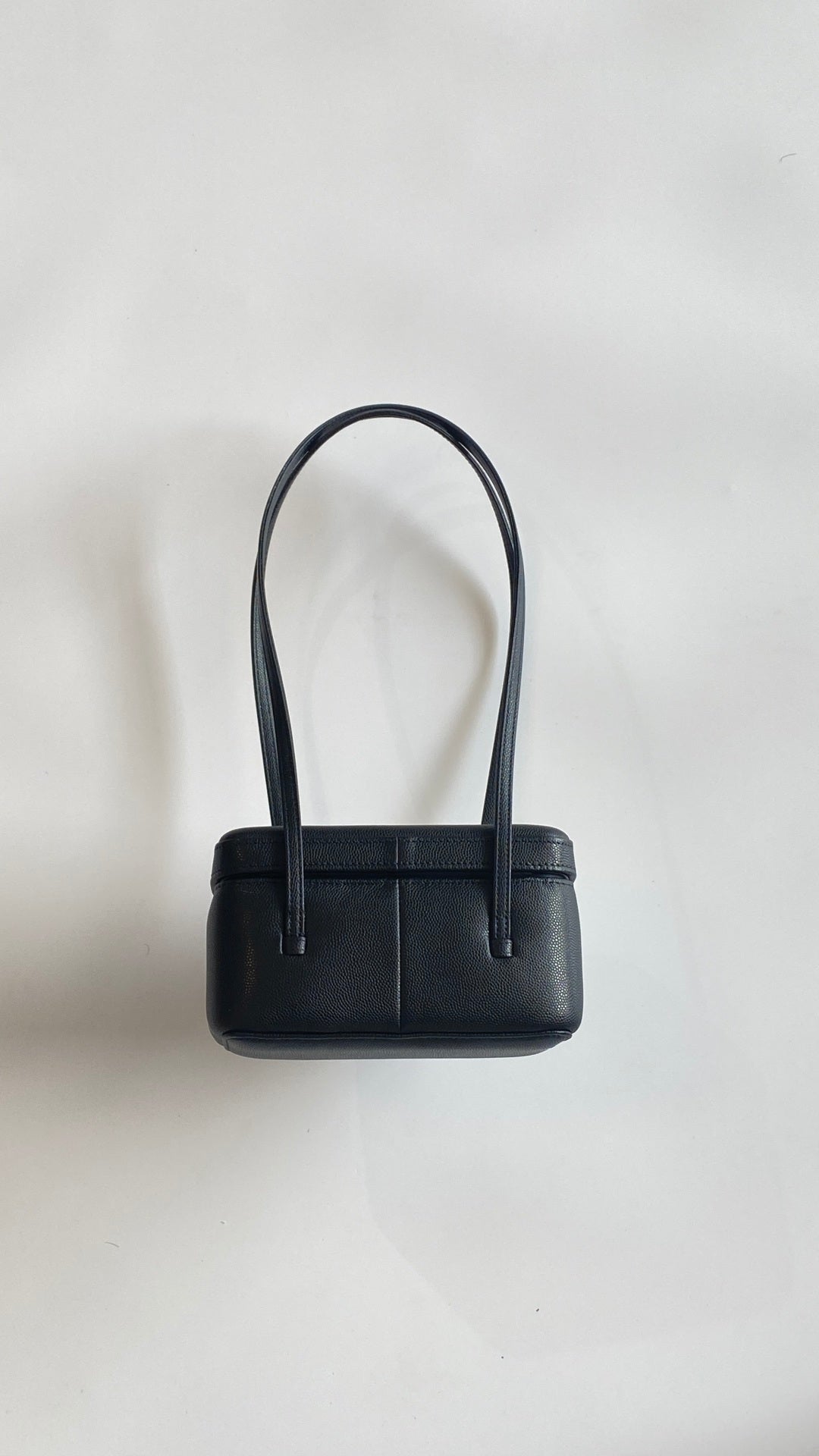 Chanel 2026 Preppy Coco Mini Vanity Shoulder Bag 17cm Black Caviar Leather