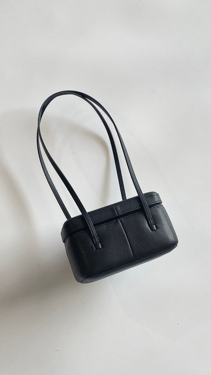 Chanel 2026 Preppy Coco Mini Vanity Shoulder Bag 17cm Black Caviar Leather