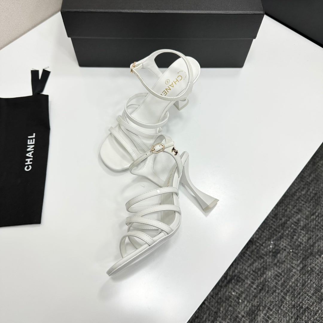 CC 26s High Heel Sandals 80 White Sheepskin  626285