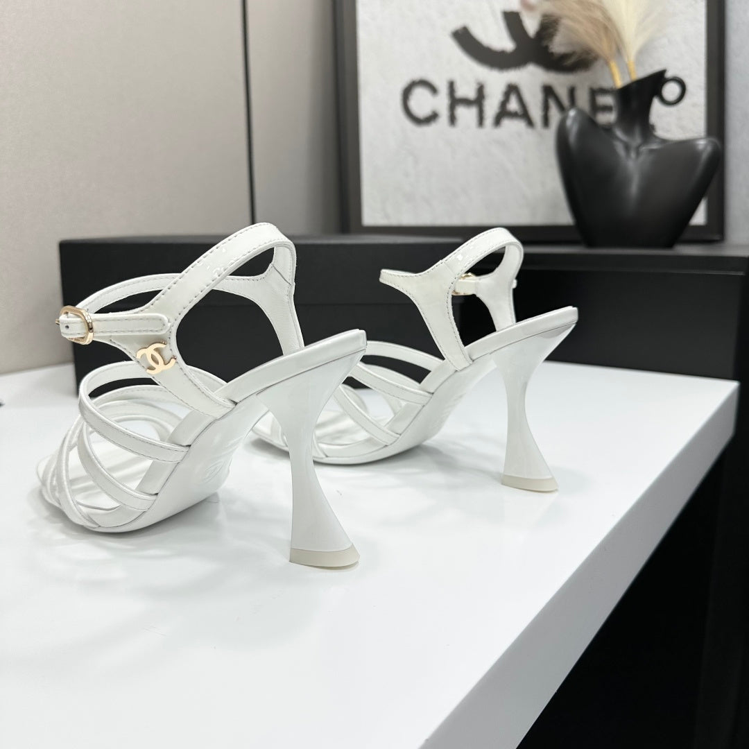 CC 26s High Heel Sandals 80 White Sheepskin  626285