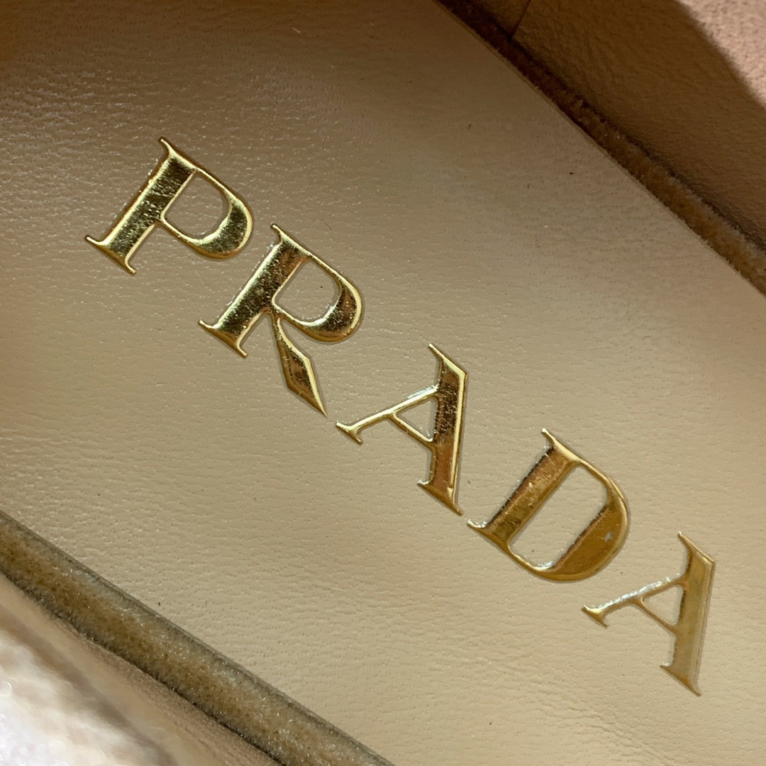 Prada 2026 T-strap Mary Janes 25mm Bow Calfskin Leather 792681