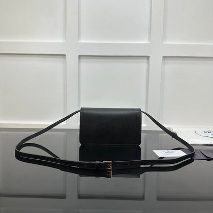 Prada 2026 Embleme Shoulder Bag 24.5cm Calfskin