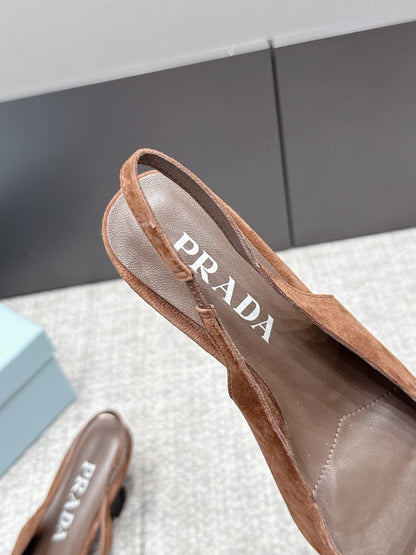 Prada 2026 Slingback 55mm Suede Lambskin 855730