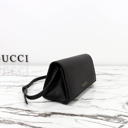 Gucci 2026 Wallet with Strap 19cm Black Calfskin