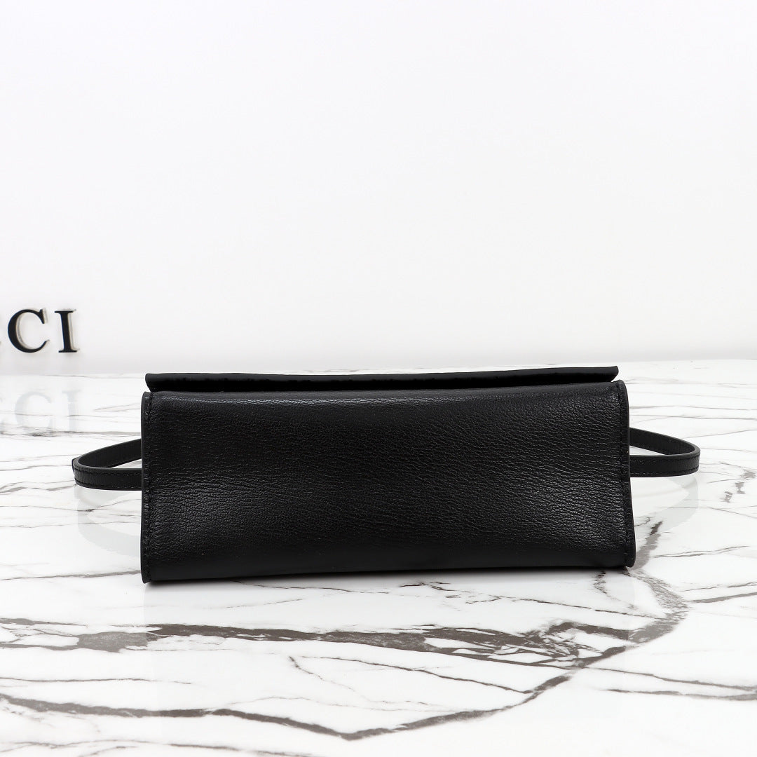 Gucci 2026 Wallet with Strap 19cm Black Calfskin