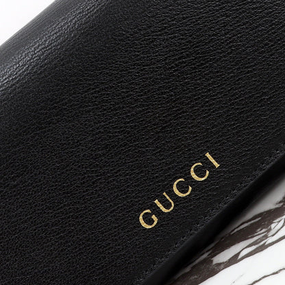 Gucci 2026 Wallet with Strap 19cm Black Calfskin