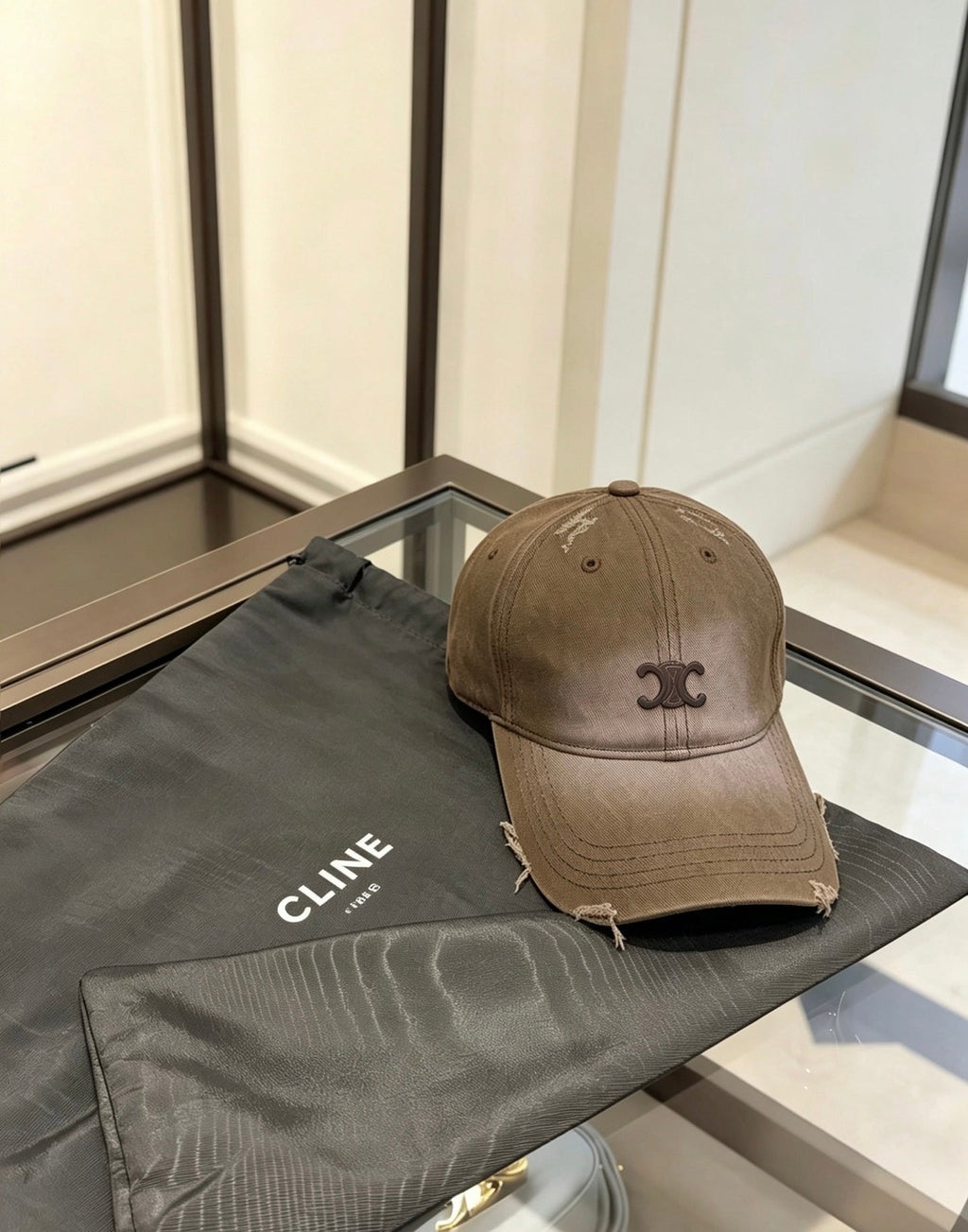 CELINE Vintage Distressed Baseball Cap