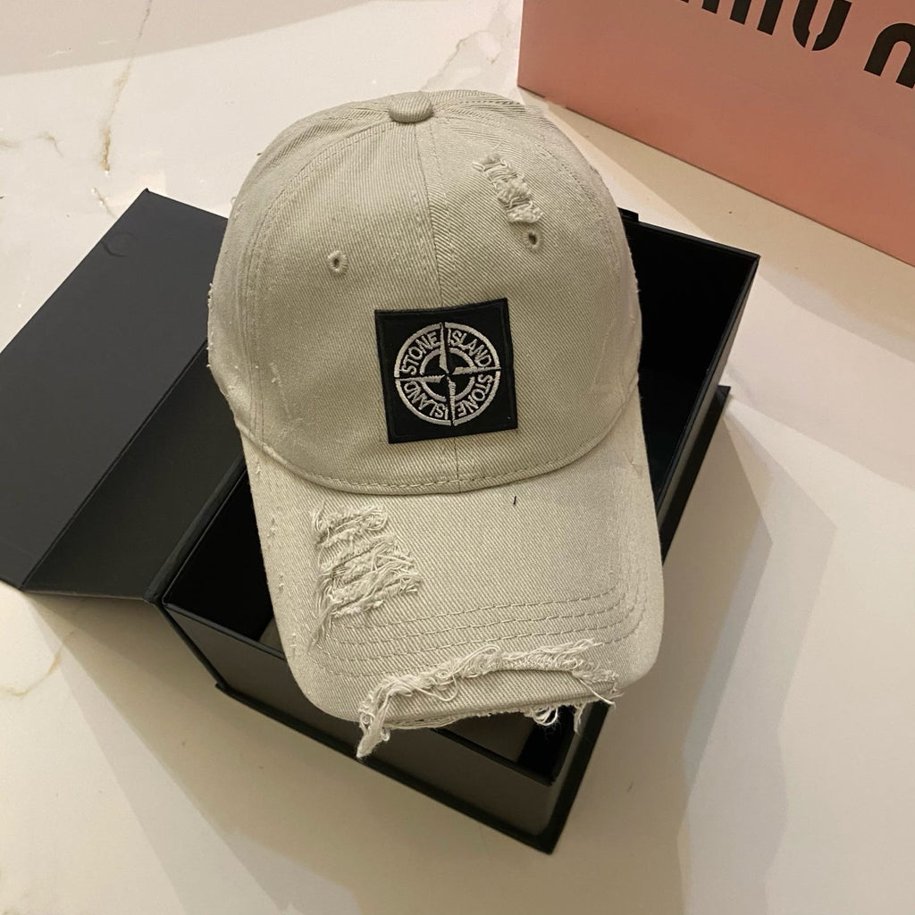Stone Island Distressed Washed Baseball Cap